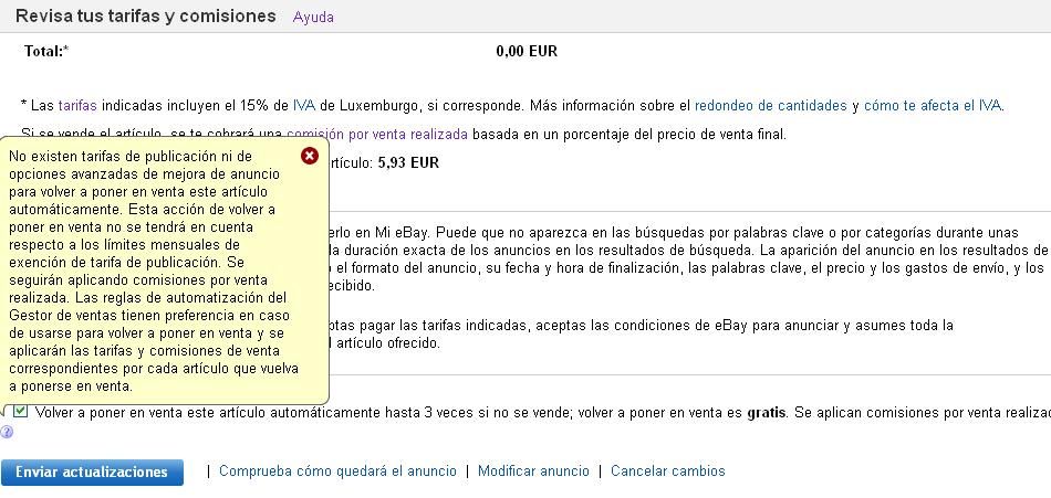 Volver a vender 3 veces