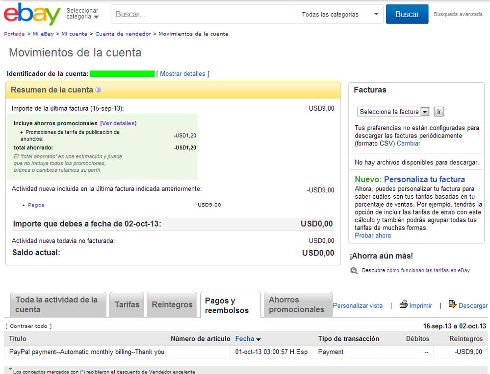cuenta ebay